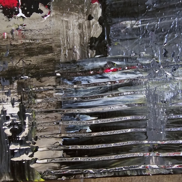 HANDCRAFTED Abstract Painting HANDPAINTED Wall Art Decor HANDMADE Artwork 15x30 - Picture 12 of 17